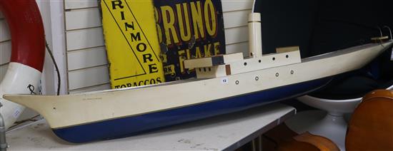 A model of a steam boat St Christopher Length 203cm.
